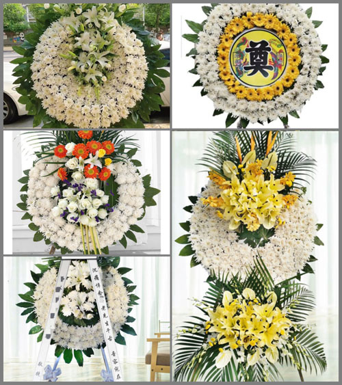 河南南阳新野县王庄镇王桥村花圈速递